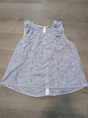 Vineyard Vines Floral Short Sleeve Button Tunic Shirt Women Size